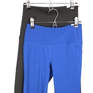 (LOT 2) DSG Momentum High-Rise 7/8 Leggings Womens XS Blue Black Athletic NWT